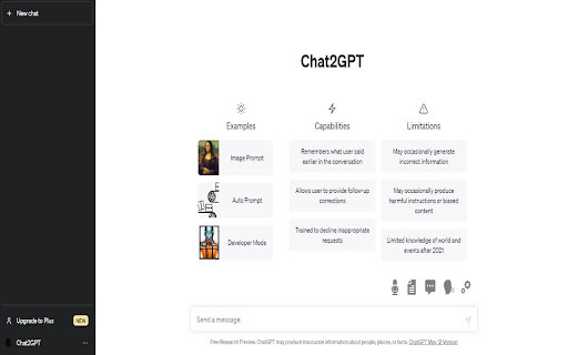 Chat2Gpt website screenshot