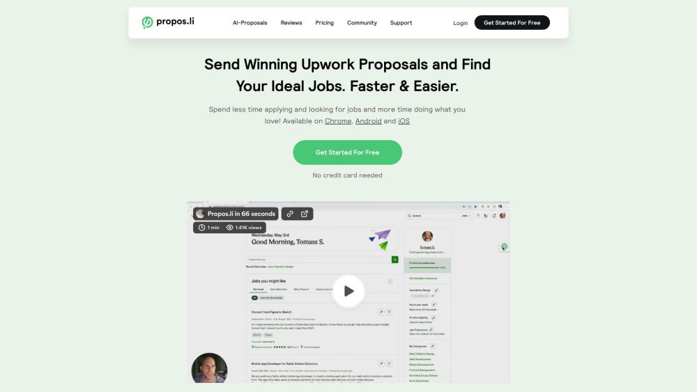 Propos Li website screenshot
