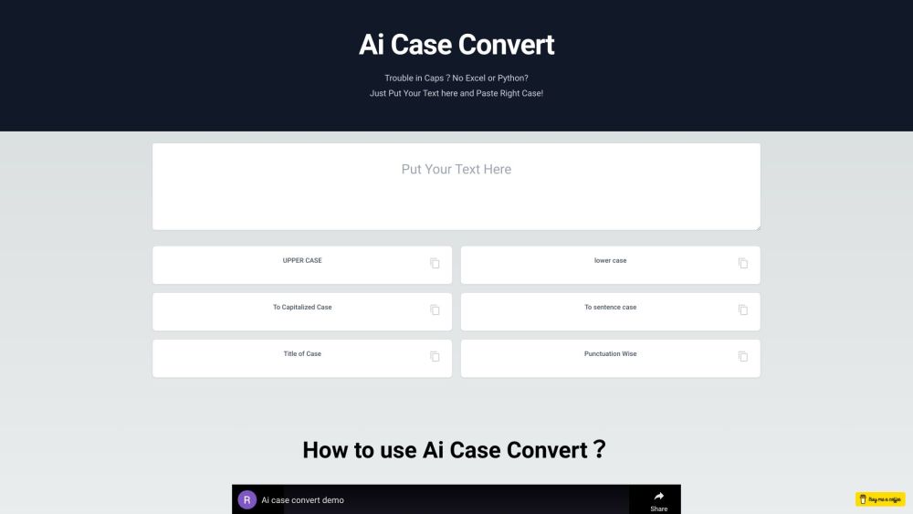 AI Cases Convert website screenshot