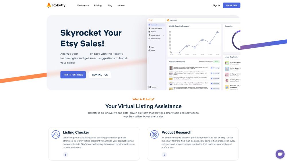 Roketfy website screenshot