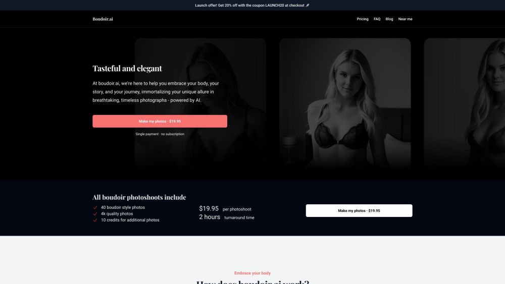 B website screenshot
