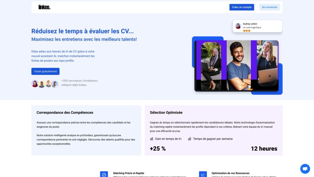 Linkeo website screenshot