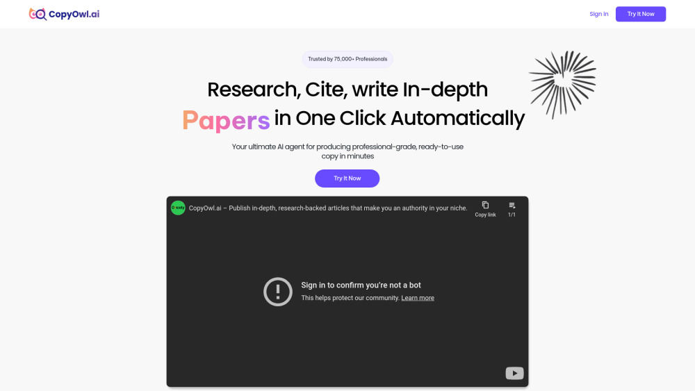 Copyowl Ai website screenshot