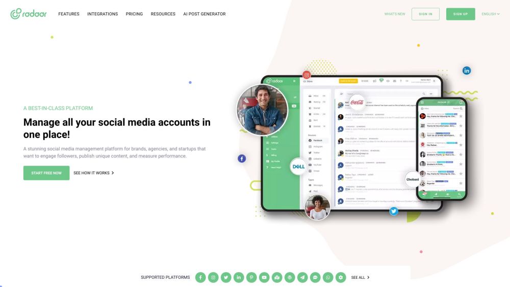 Radaar website screenshot