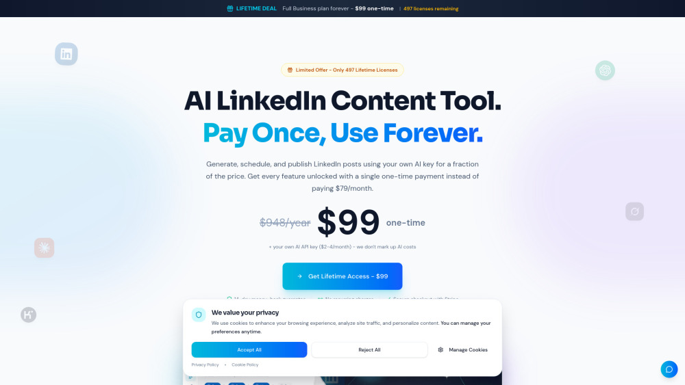 Linkedgrow website screenshot