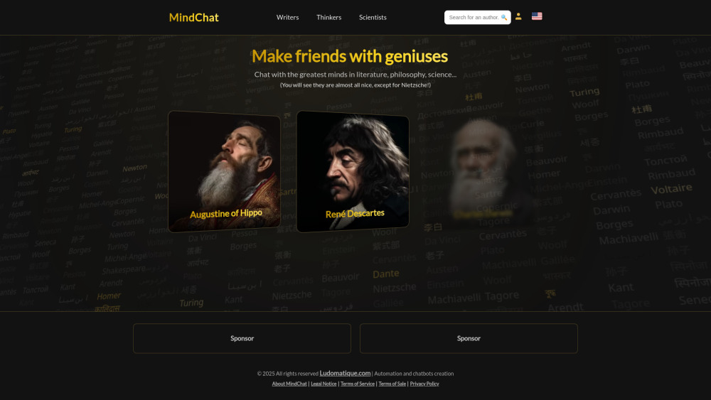 Mindchat World website screenshot