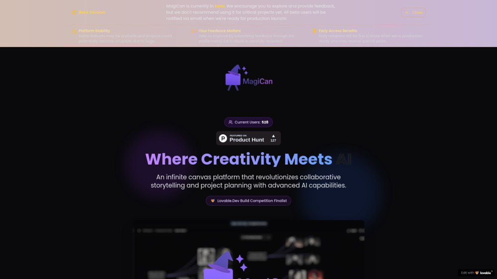 Magican website screenshot