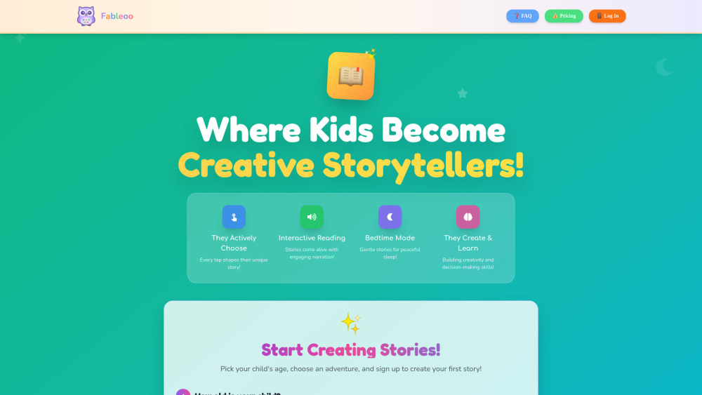 Fableoo website screenshot