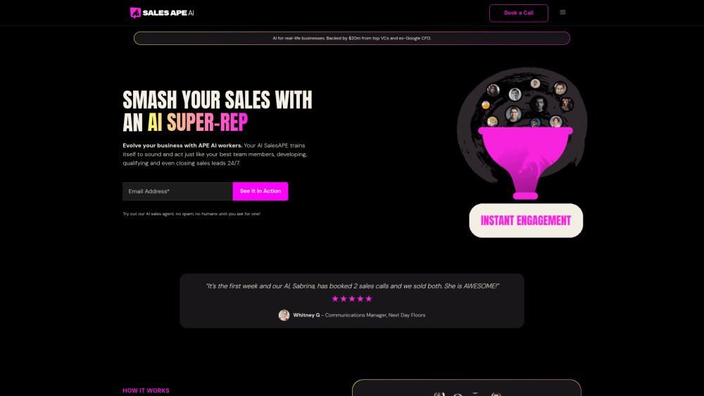 Salesape Ai website screenshot