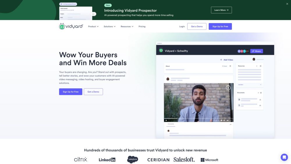 Vidyard website screenshot