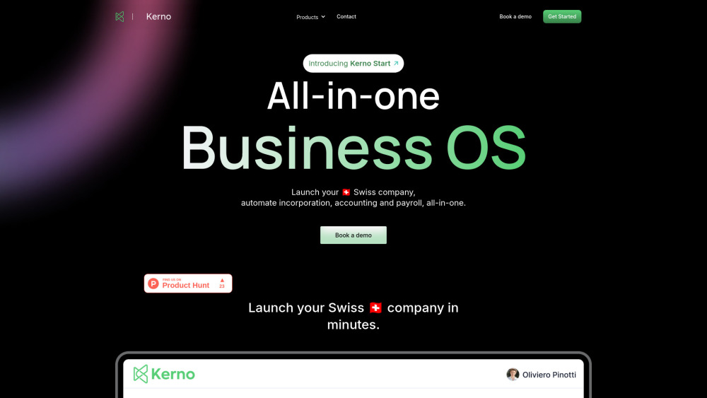 Kerno website screenshot