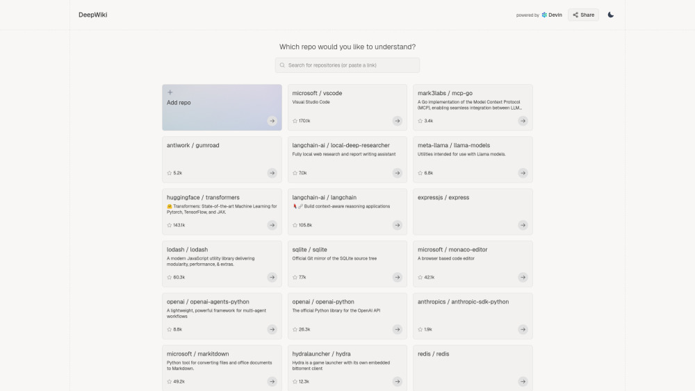 Deepwiki By Congnition website screenshot