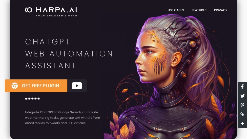 HARPA AI website screenshot
