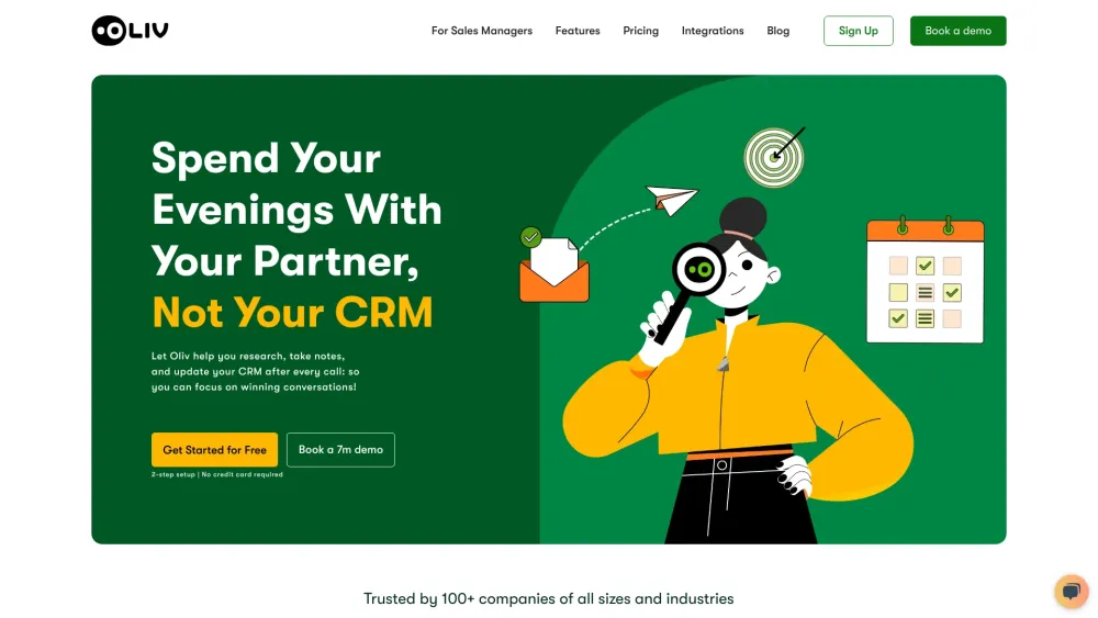 Oliv website screenshot