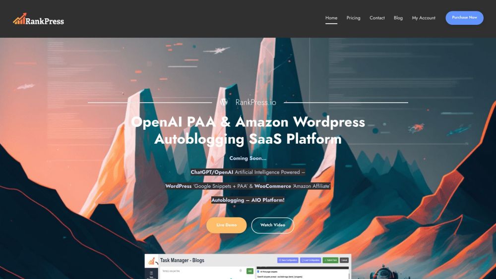 Rankpress Io website screenshot
