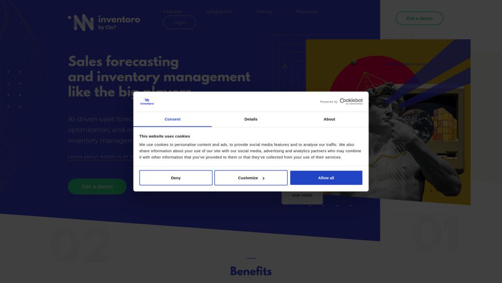 Inventoro Com website screenshot
