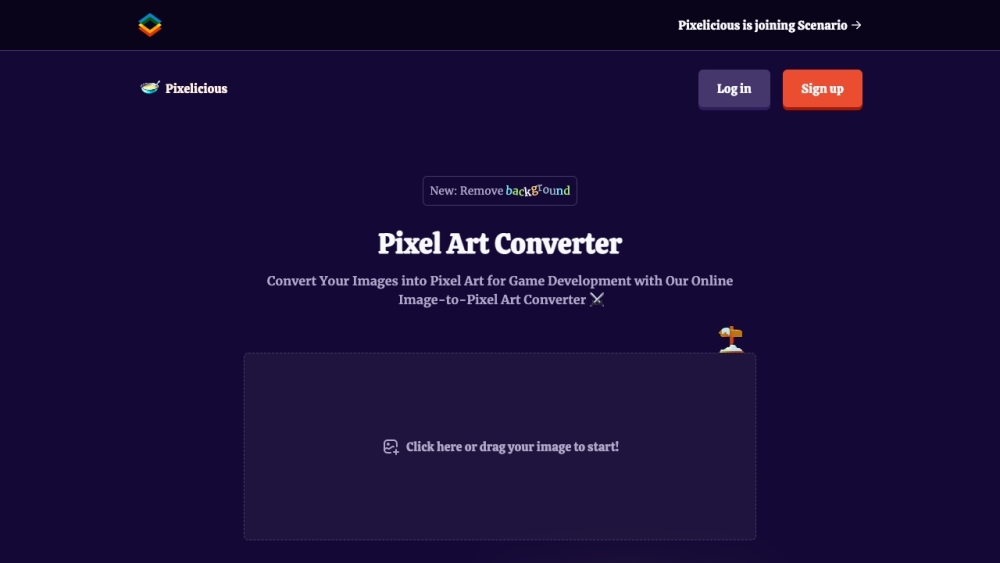 Pixelicious website screenshot