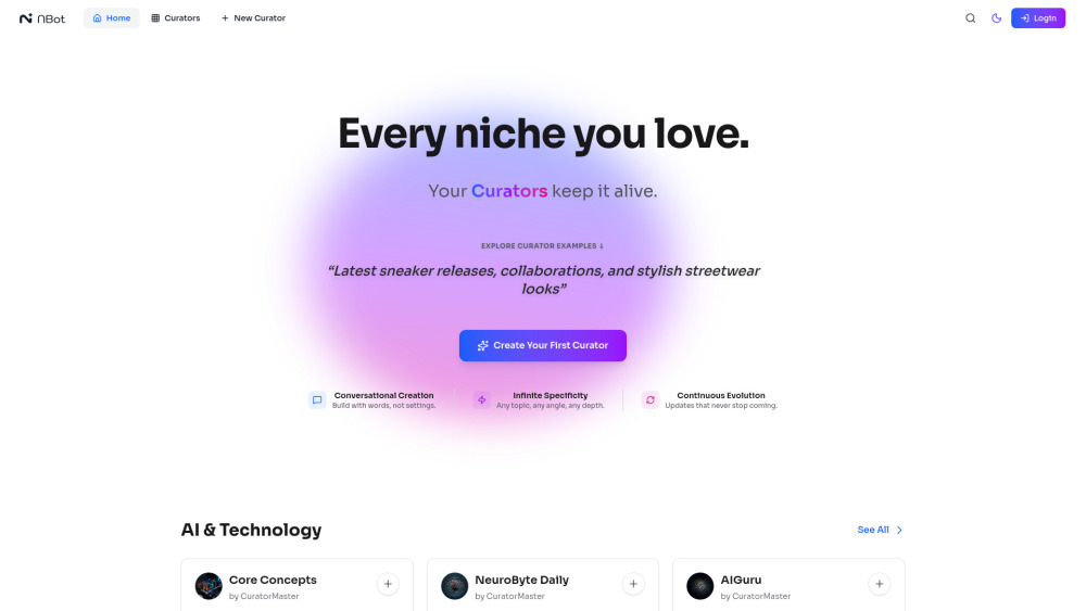 Nbot Ai website screenshot