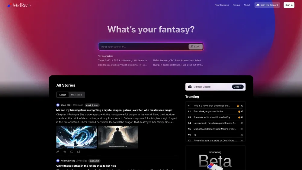 Midreal website screenshot