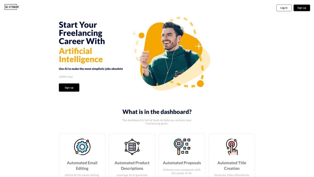 Wiz Attendant website screenshot