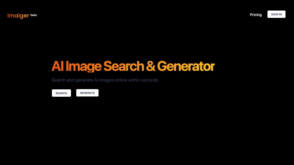 Imaiger website screenshot