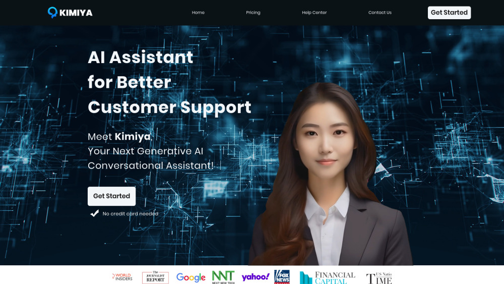 Kimiya Ai website screenshot