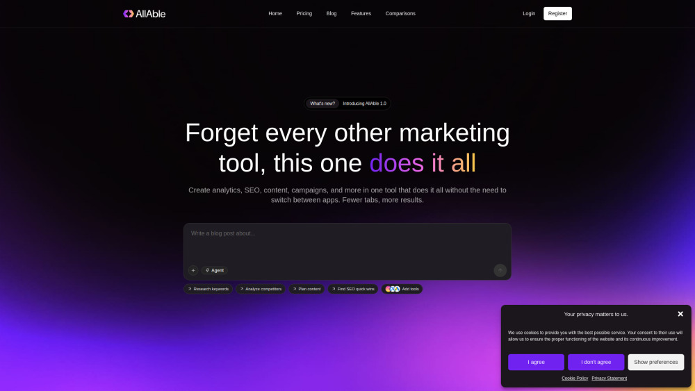 Allable Ai website screenshot