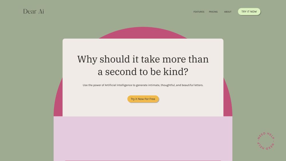Dear Ai website screenshot