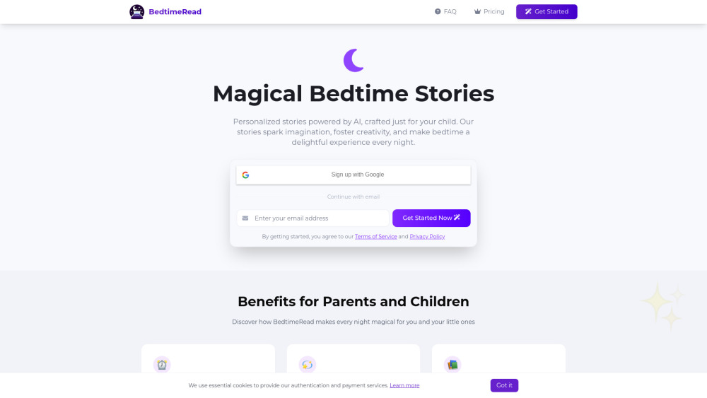 Bedtimeread website screenshot