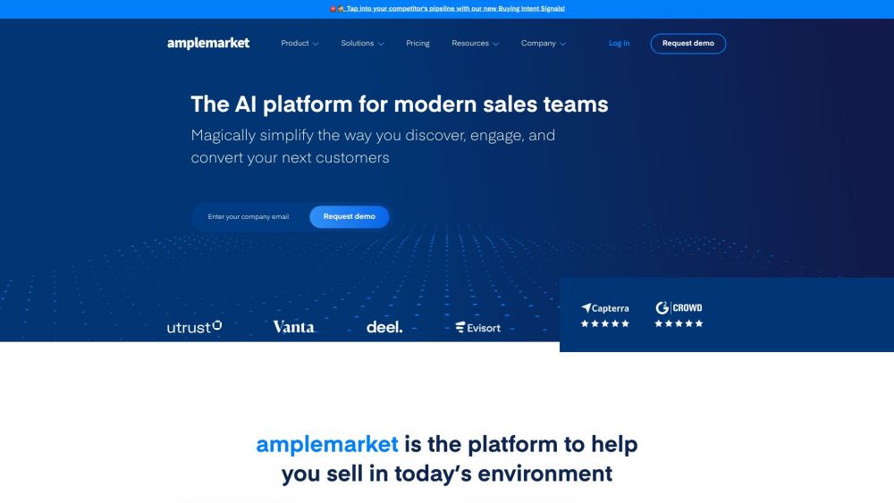 Amplemarket website screenshot
