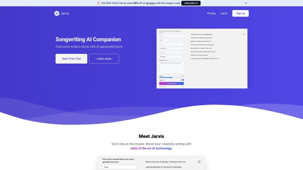 Jarvis AI website screenshot