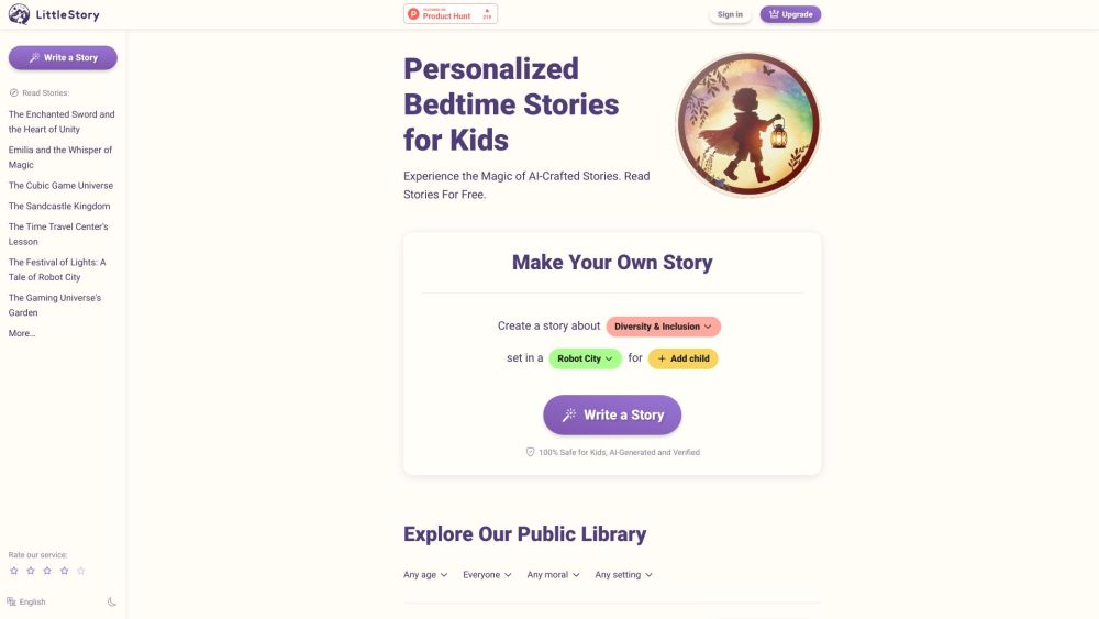 L website screenshot