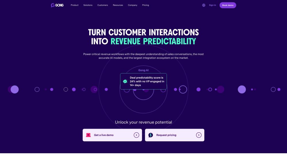 Gong website screenshot