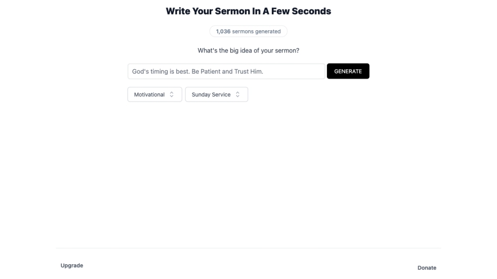 Sermongpt website screenshot