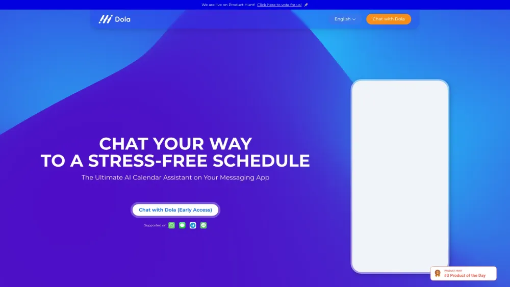 Dola website screenshot
