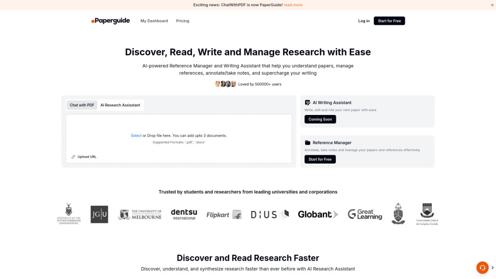 Paperguide website screenshot