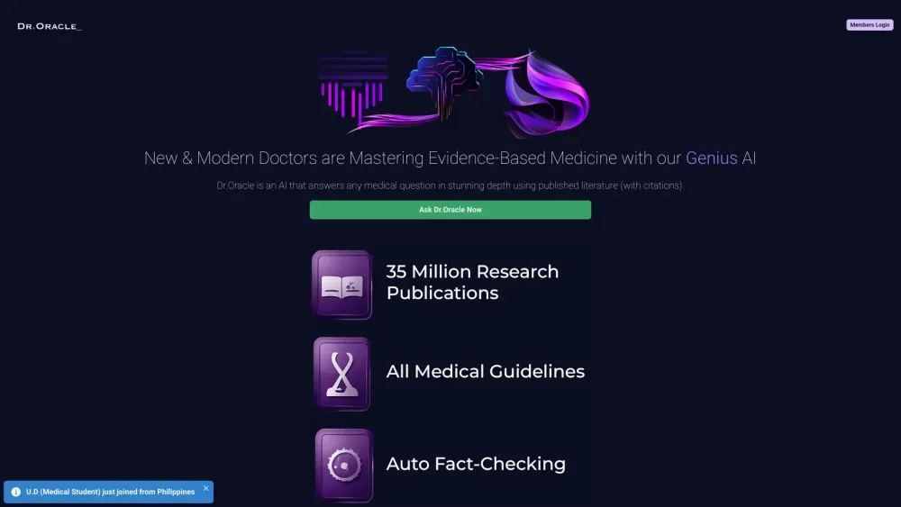 Dr Oracle website screenshot