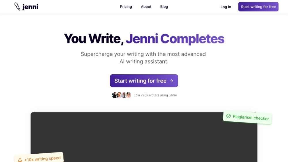 Jenni website screenshot