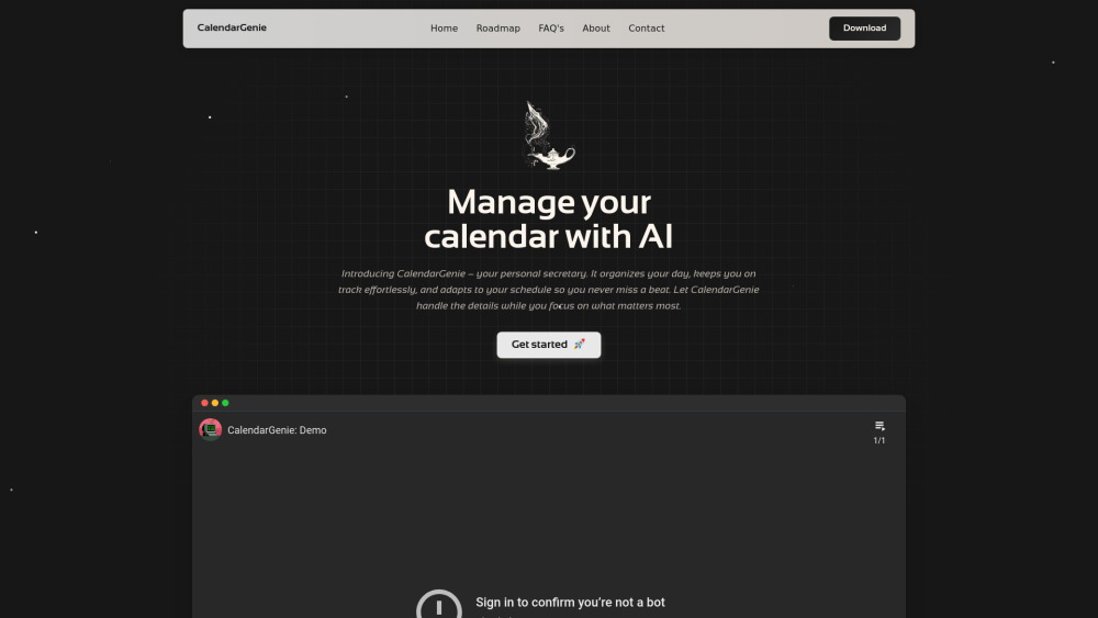 C website screenshot
